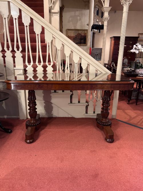GILLOWS OF LANCASTER GEORGIAN MAHOGANY TWINPEDESTAL LIBRARY CENTRE TABLE - ADDITIONAL PHOTO 4