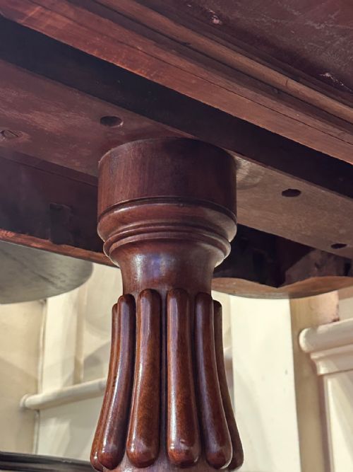 GILLOWS OF LANCASTER GEORGIAN MAHOGANY TWINPEDESTAL LIBRARY CENTRE TABLE - ADDITIONAL PHOTO 7