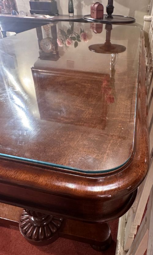 GILLOWS OF LANCASTER GEORGIAN MAHOGANY TWINPEDESTAL LIBRARY CENTRE TABLE - ADDITIONAL PHOTO 8