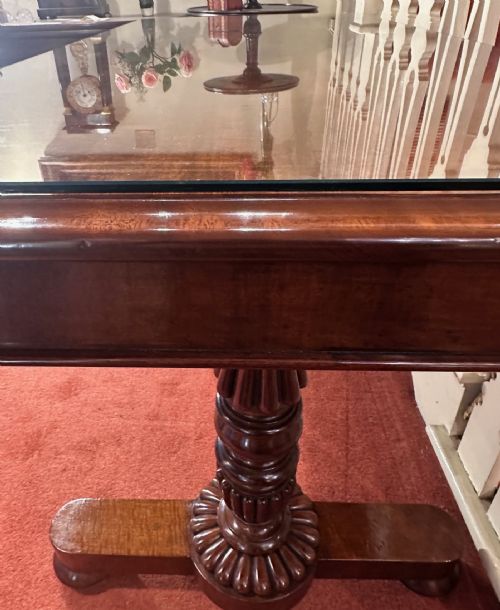 GILLOWS OF LANCASTER GEORGIAN MAHOGANY TWINPEDESTAL LIBRARY CENTRE TABLE - ADDITIONAL PHOTO 11