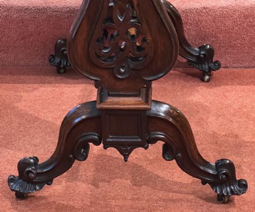 REGENCY EARLY VICTORIAN ROSEWOOD GAMES SEWING TABLE - ADDITIONAL PHOTO 8