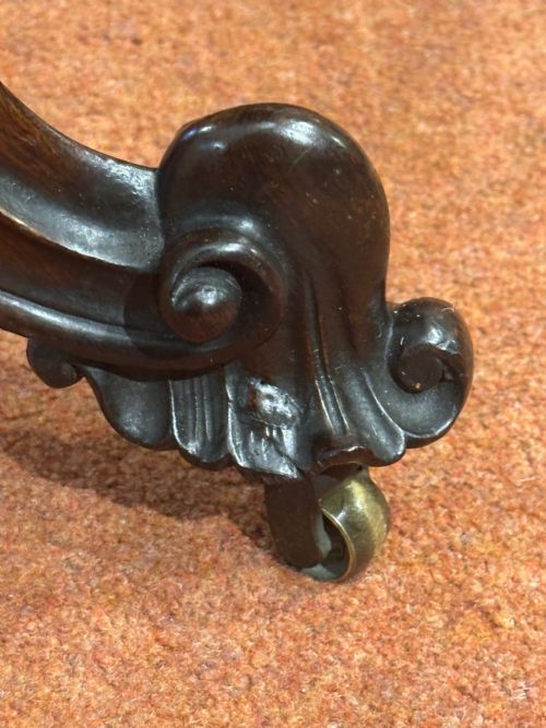 REGENCY EARLY VICTORIAN ROSEWOOD GAMES SEWING TABLE - ADDITIONAL PHOTO 12