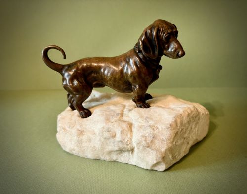 A Charming Bronze Dachshund