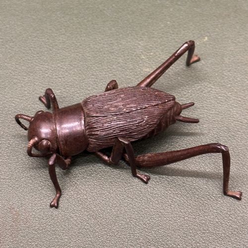 19th Century (Meiji Period) Japanese Bronze Articulated Cricket
