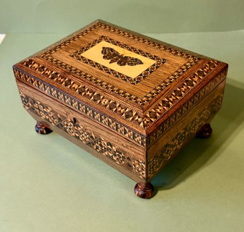 FINE TUNBRIDGE FITTED SEWING BOX - ADDITIONAL PHOTO 1