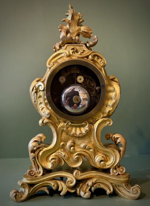 VERY FINE FRENCH ORMOLU MANTEL CLOCK - ADDITIONAL PHOTO 3