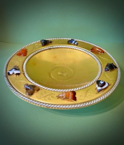 FINE GILDED AGATE TAZZA - ADDITIONAL PHOTO 1