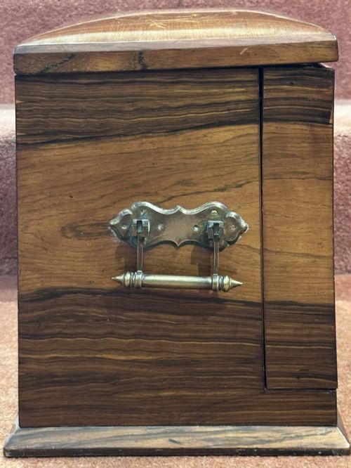 VICTORIAN ROSEWOOD SATINWOOD STATIONERY WRITING BOX - ADDITIONAL PHOTO 14