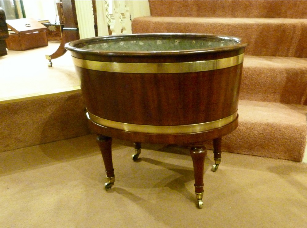 EARLY 19th Century MAHOGANY OVAL WINE COOLER