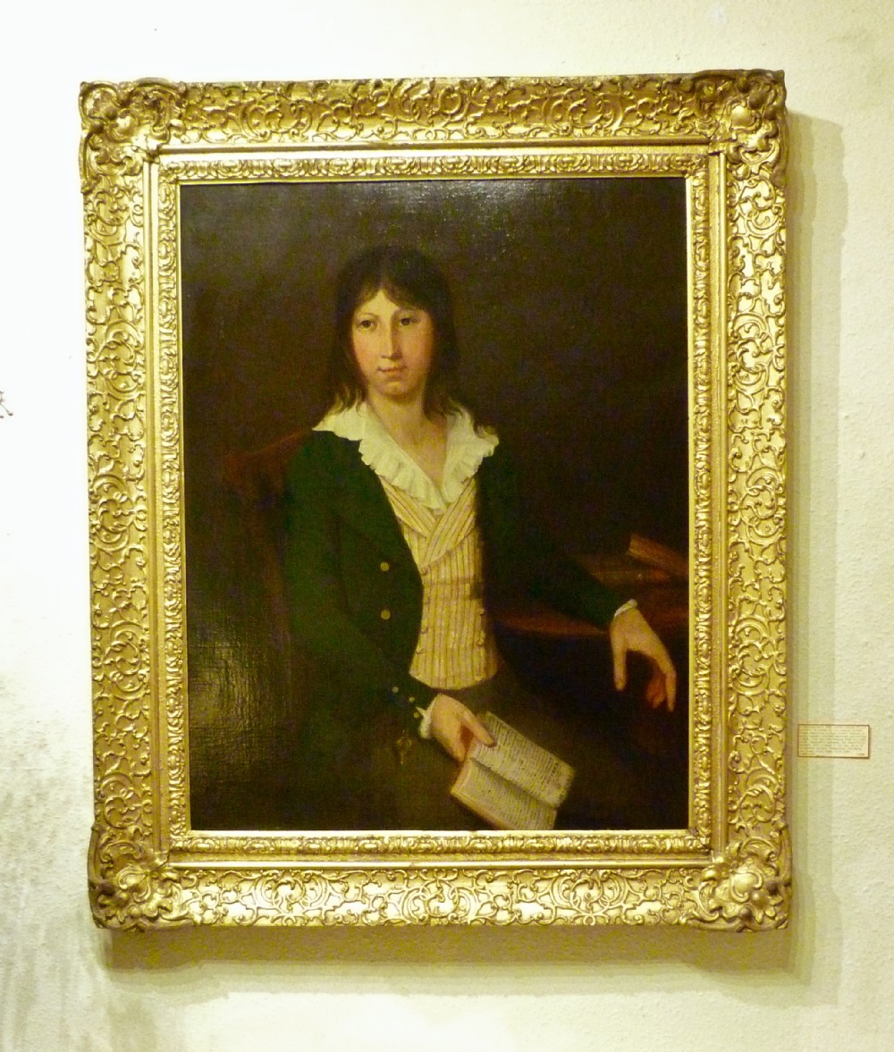 AN UNUSUAL 19th CENTURY PORTRAIT OIL on CANVAS