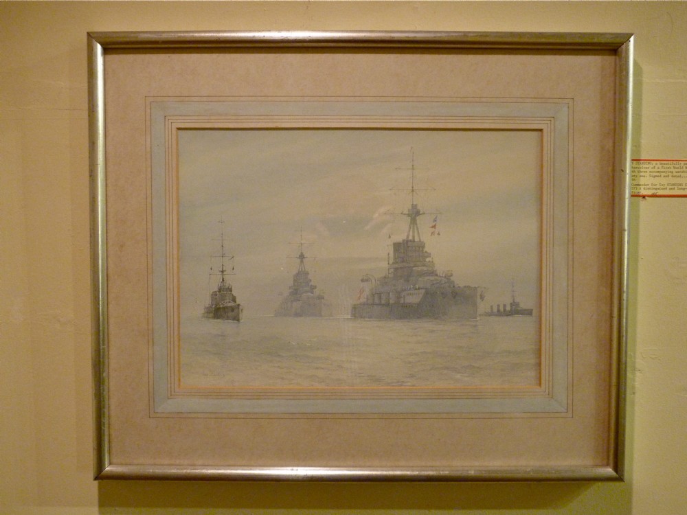AN INTERESTING MARINE WATERCOLOUR