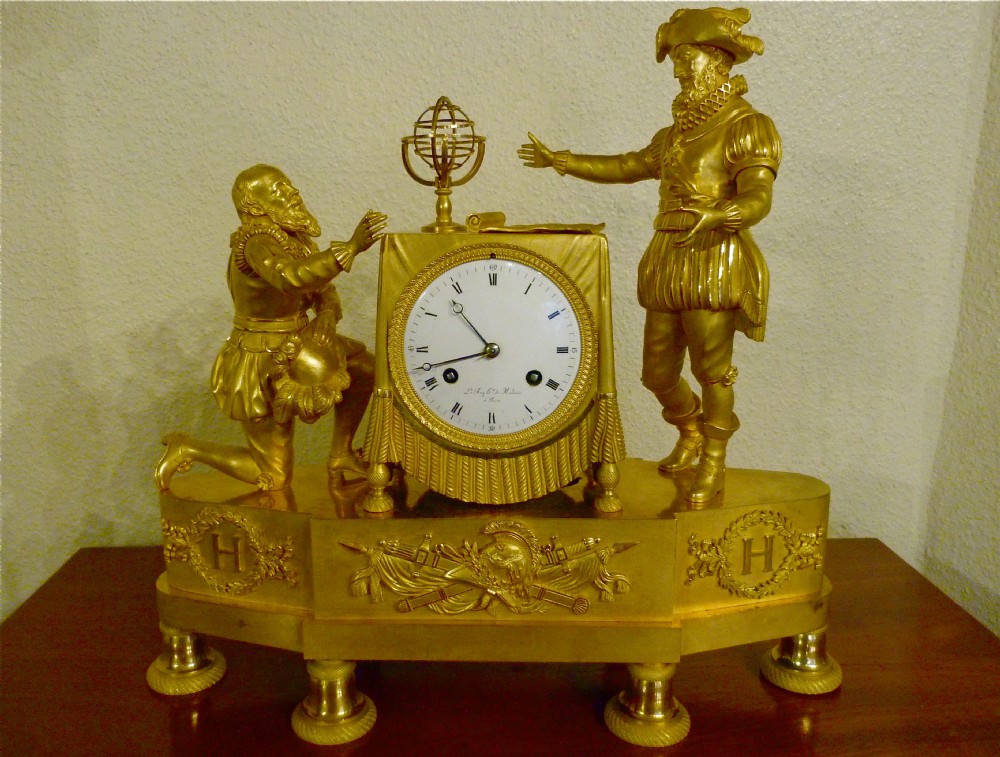 A STUNNING FRENCH ORMOLU MANTEL CLOCK