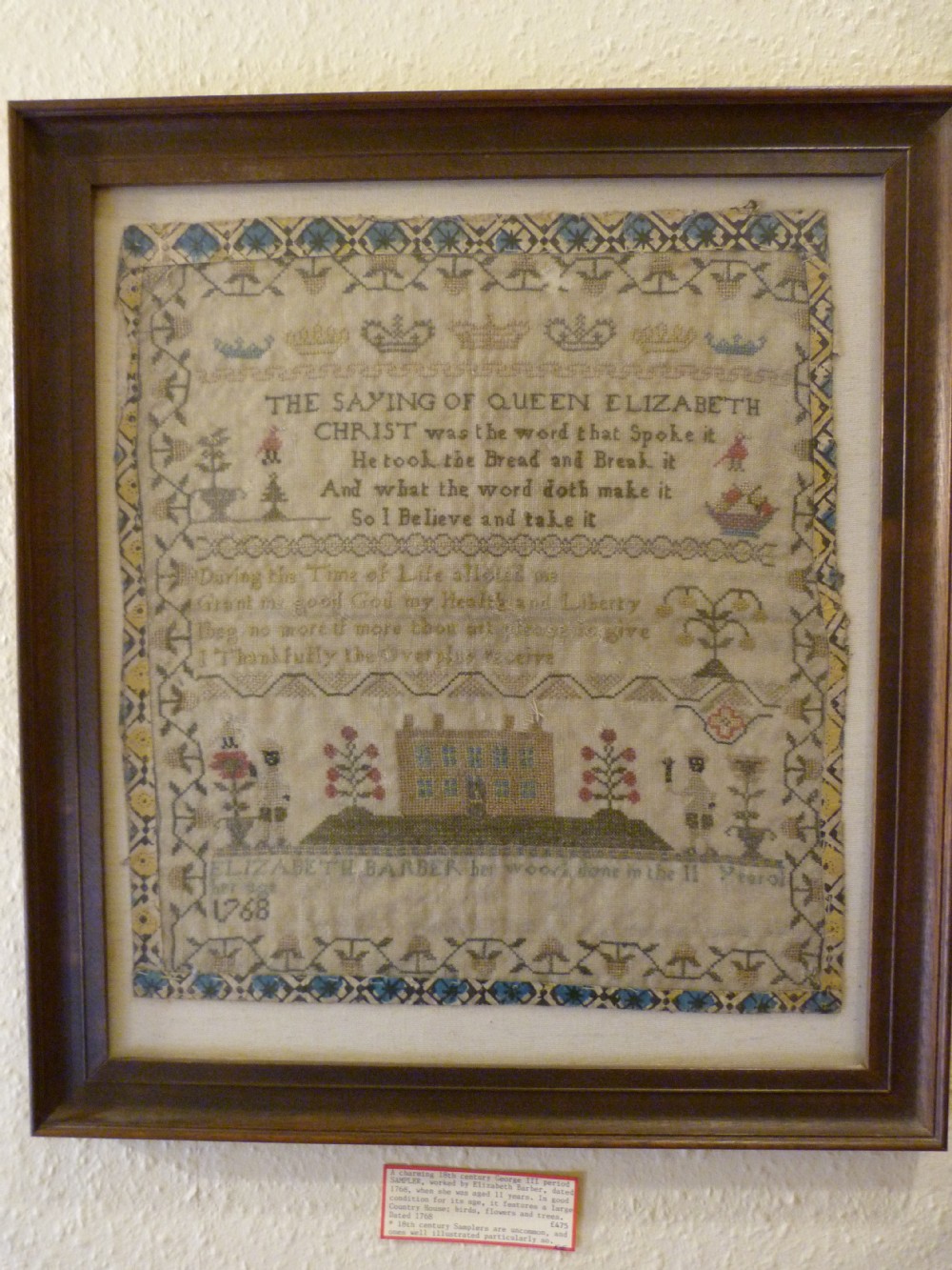 A GOOD 18th CENTURY SILK SAMPLER