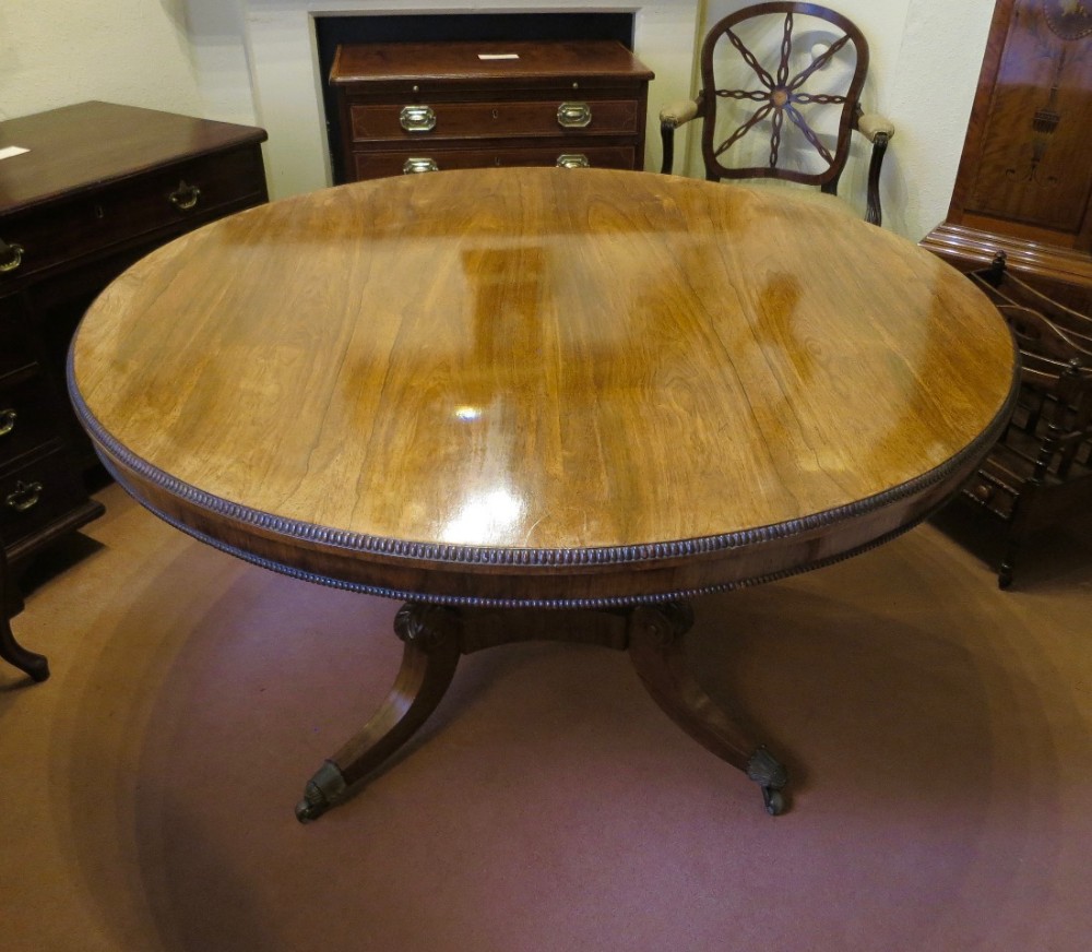 REGENCY ROSEWOOD CIRCULAR DINING TABLE