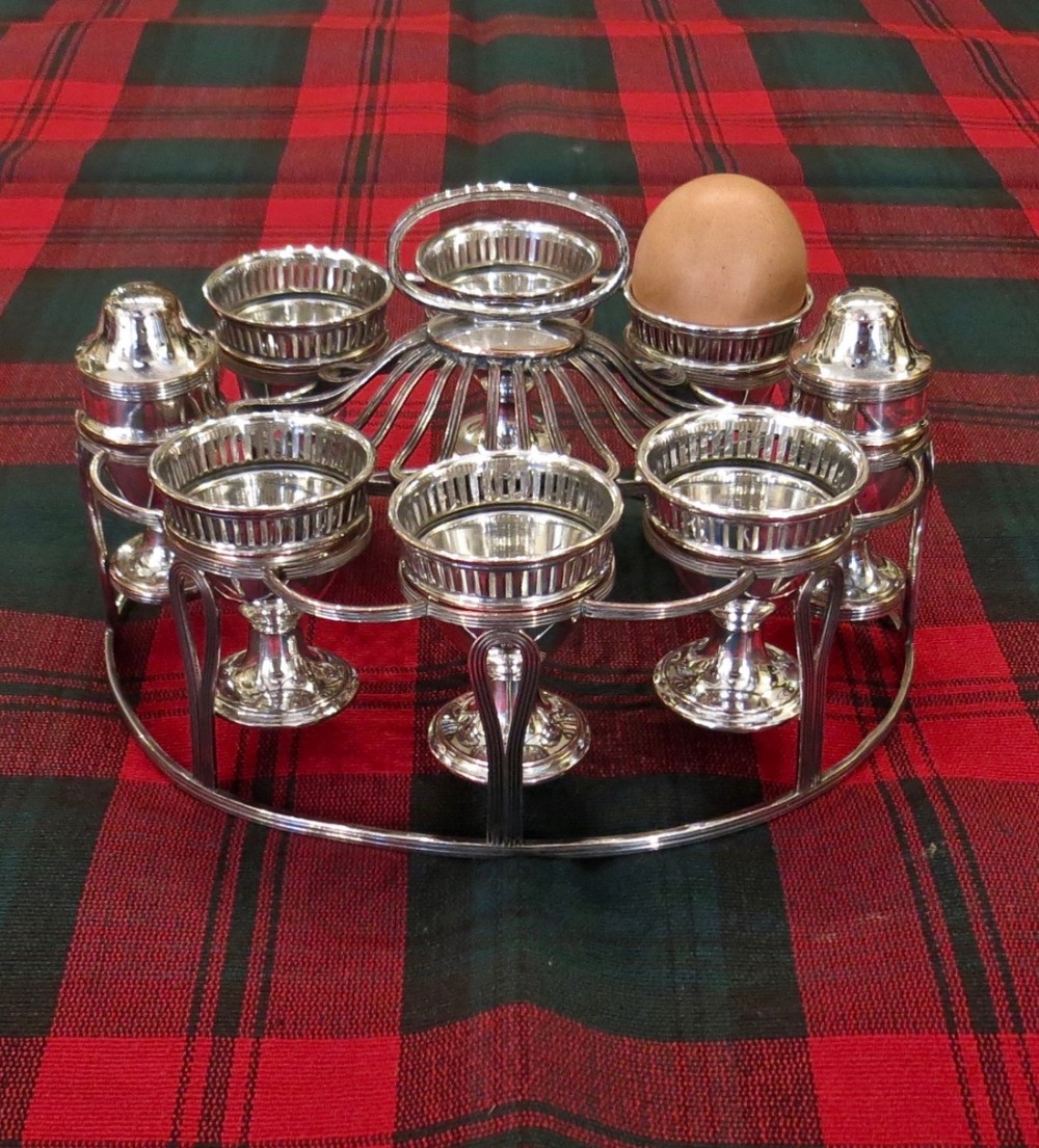 OLD SHEFFIELD PLATE EGG CRUET