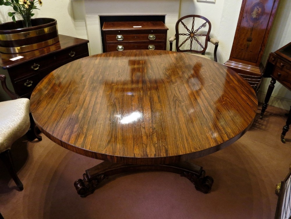 LARGE ROUND DINING TABLE BY GILLOWS