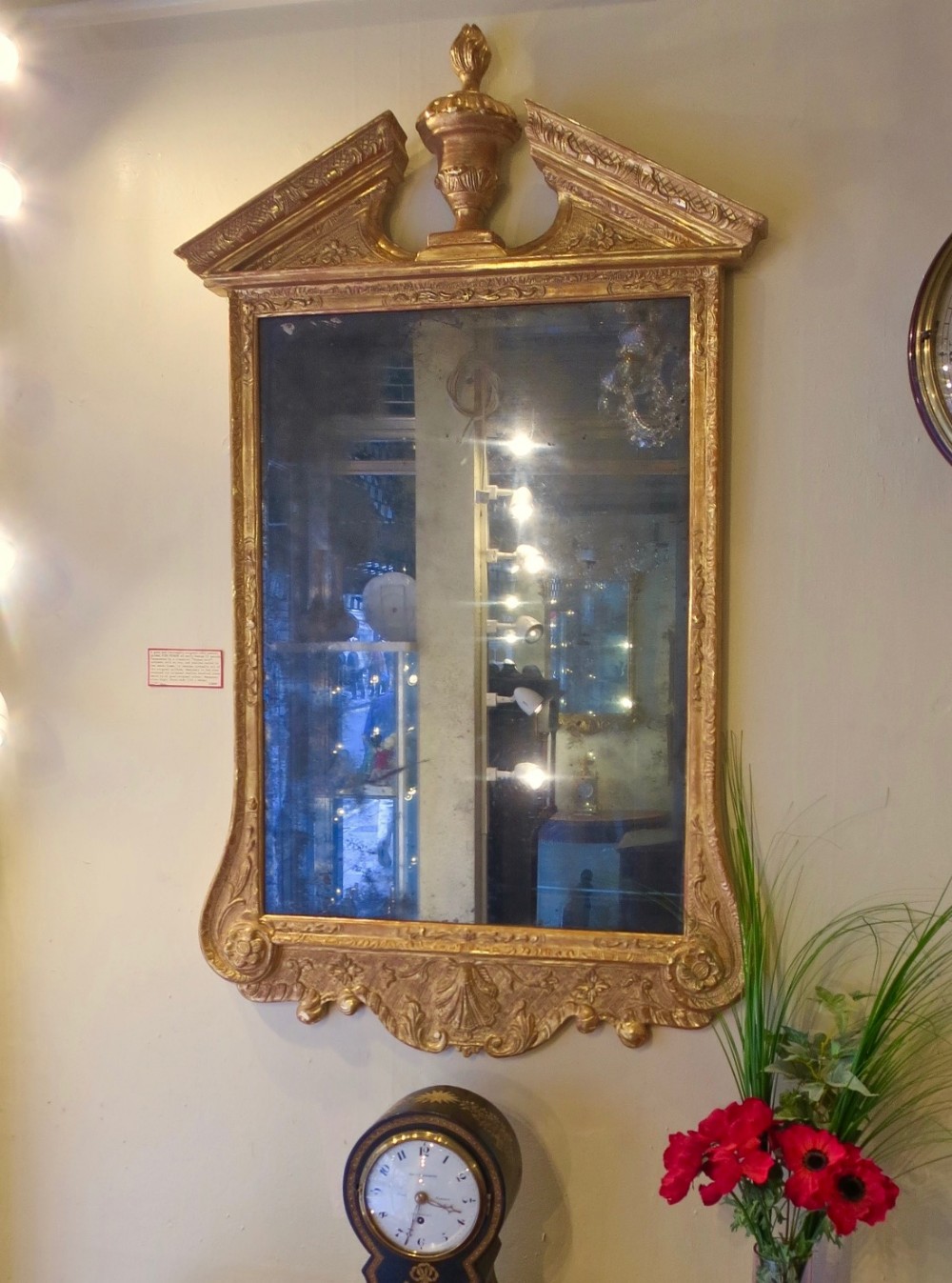GEORGE II CARVED GILTWOOD PIER MIRROR