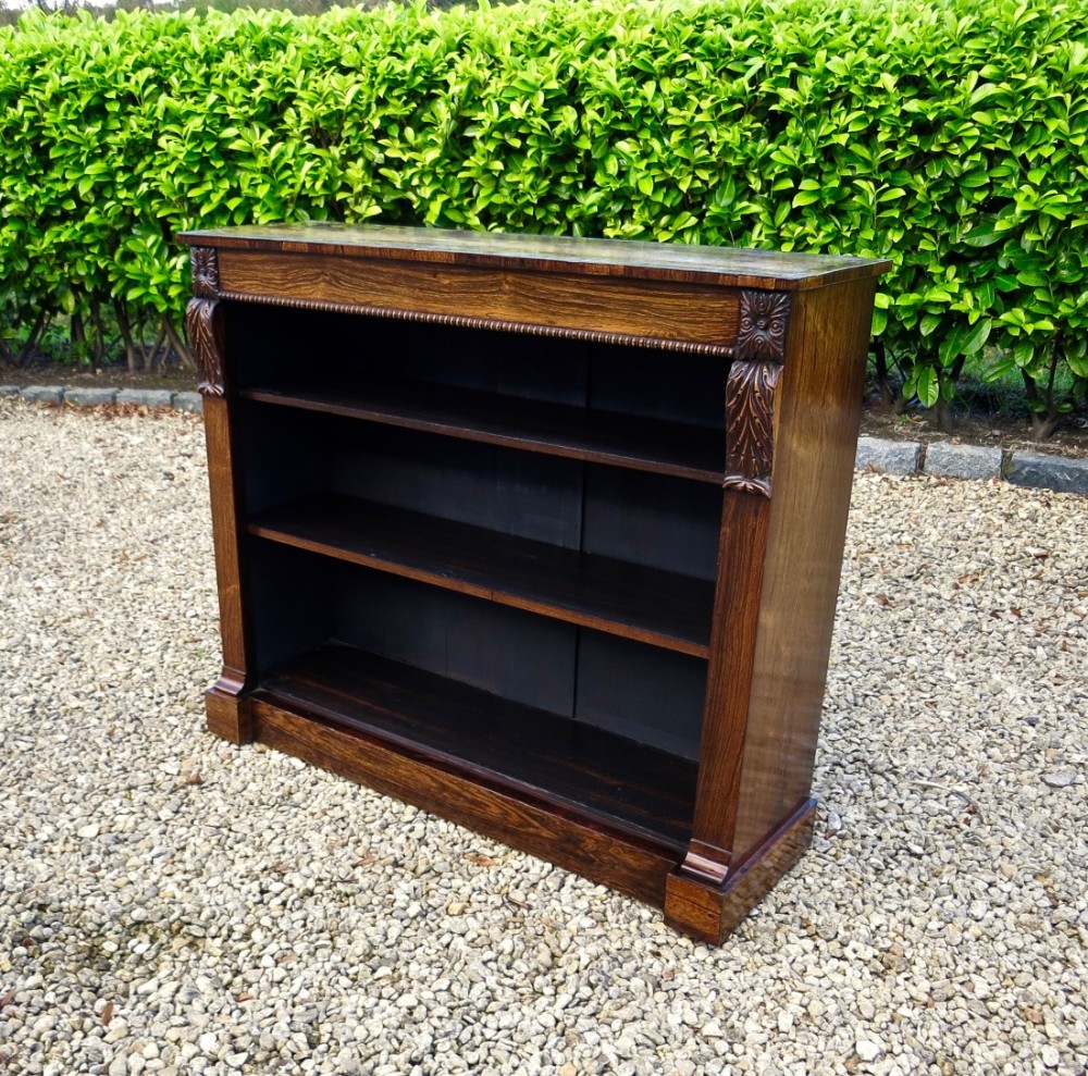 ROSEWOOD DWARF BOOKCASE WITH ADJUSTABLE SHELVES
