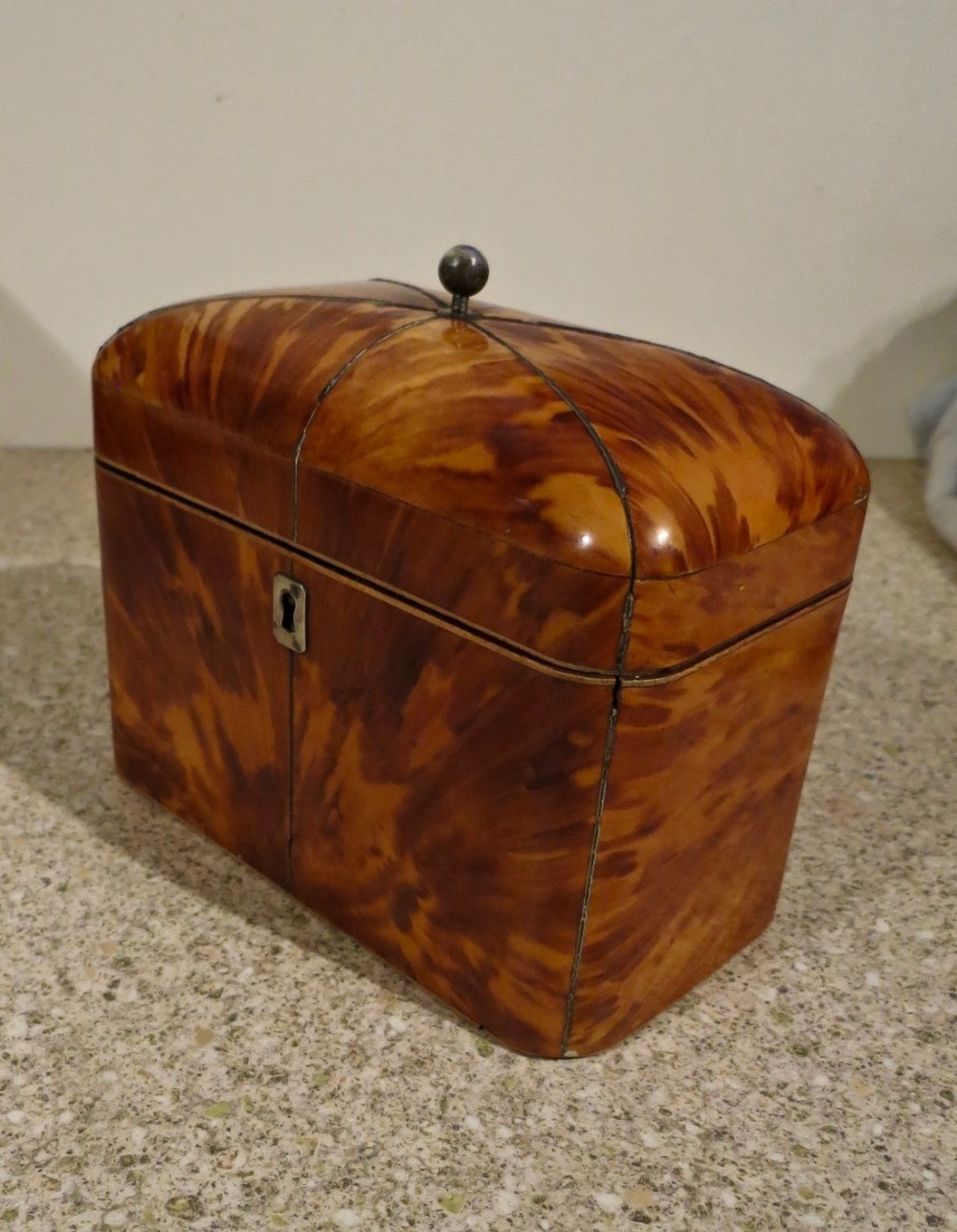 REGENCY PERIOD TORTOISESHELL TEA CADDY