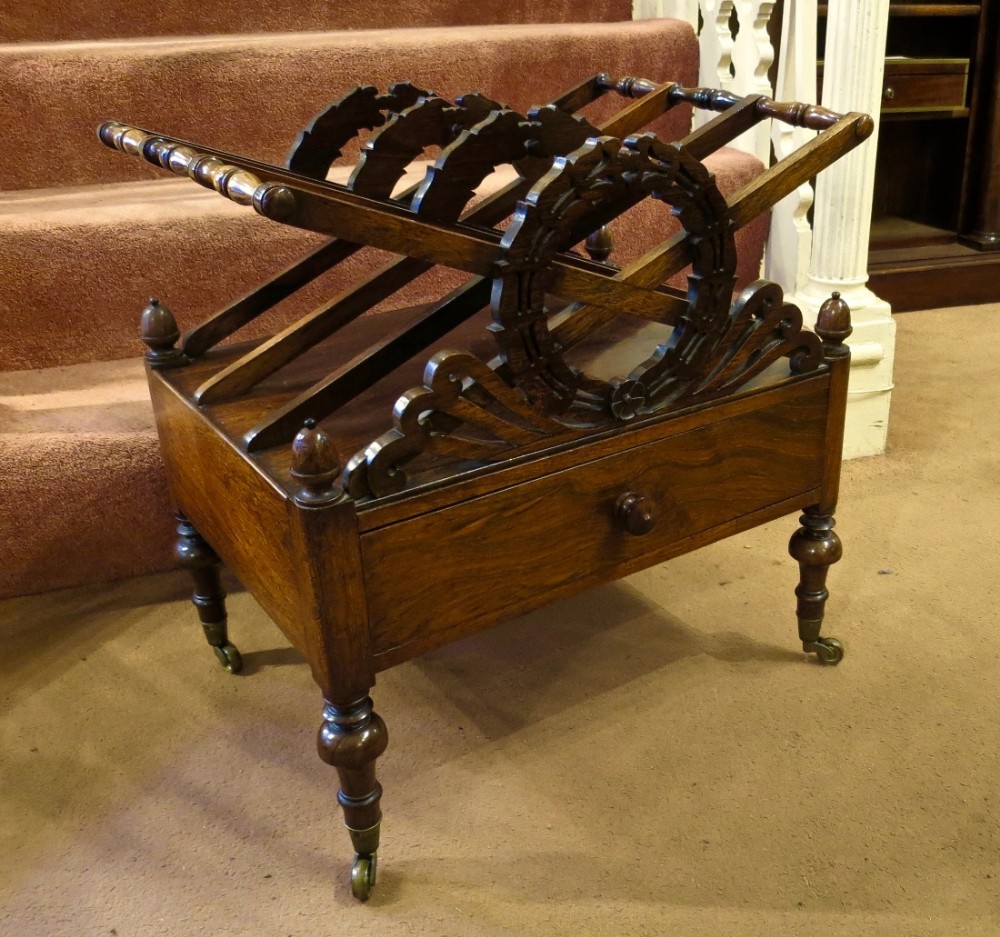 REGENCY PERIOD SOLID ROSEWOOD CANTERBURY