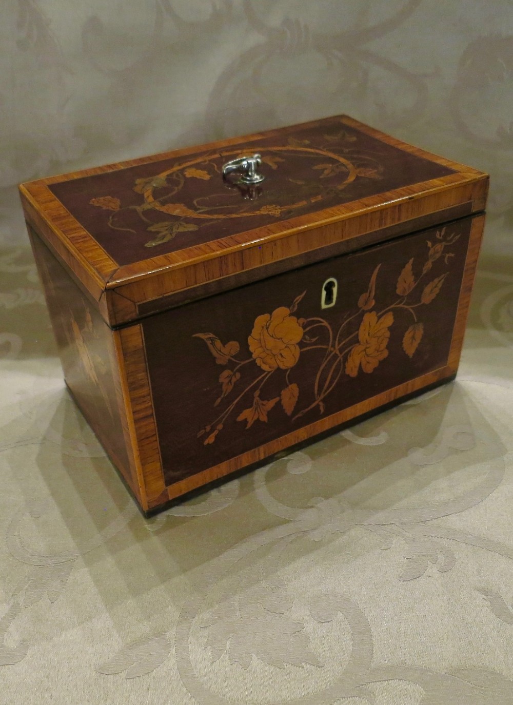 SHERATON PERIOD INLAID TEA CADDY