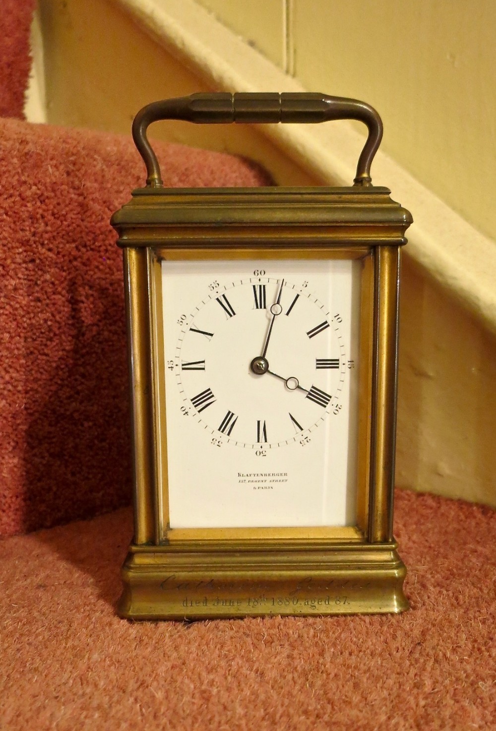 DROCOURT: A GOOD STRIKING CARRIAGE CLOCK