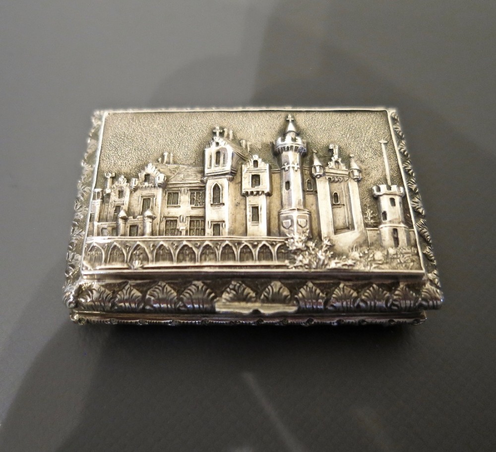 SILVER 'CASTLE-TOP' VINAIGRETTE OF ABBOTSFORD