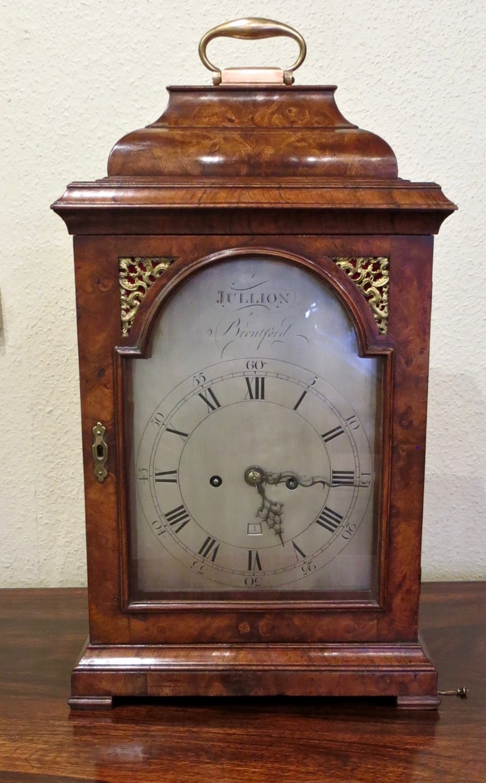 LATE 18TH CENTURY WALNUT BRACKET CLOCK