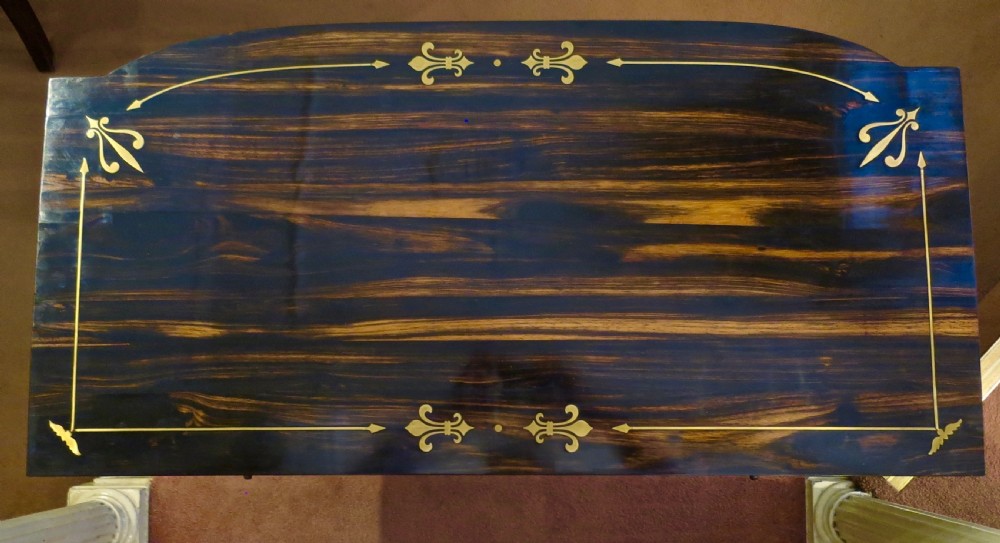 SPECTACULAR REGENCY COROMANDEL CARD TABLE View III
