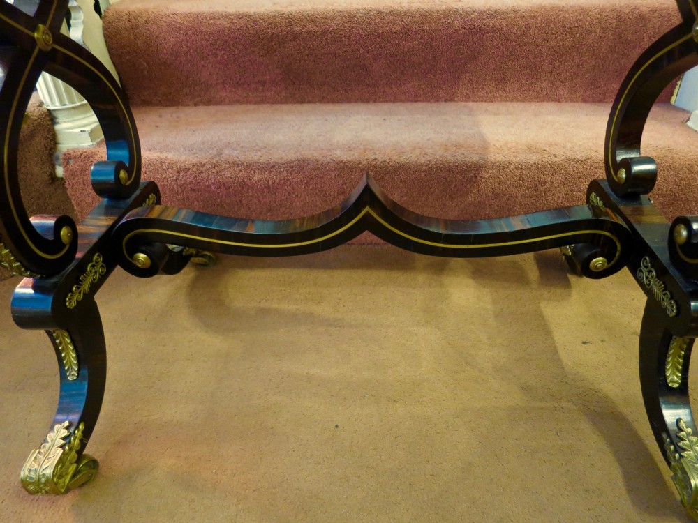 SPECTACULAR REGENCY COROMANDEL CARD TABLE View VI