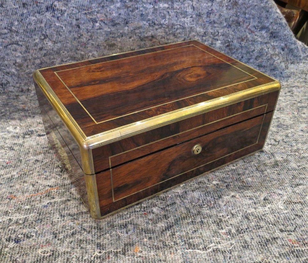 FINE SILVER-FITTED LADY'S DRESSING & JEWELLERY BOX View III