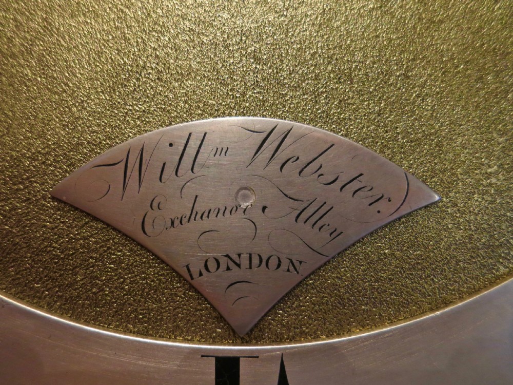 WILLIAM WEBSTER: LONDON MAHOGANY LONGCASE CLOCK View V