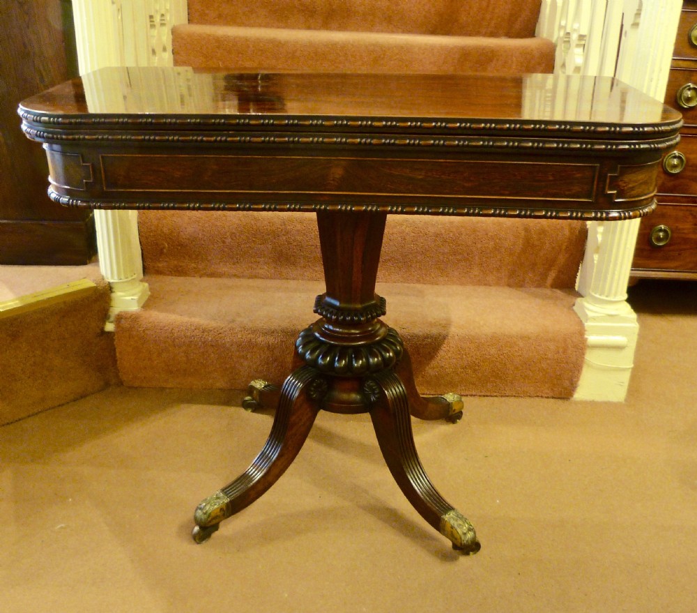 VERY FINE ROSEWOOD CARD TABLE BY GILLOWS View VII