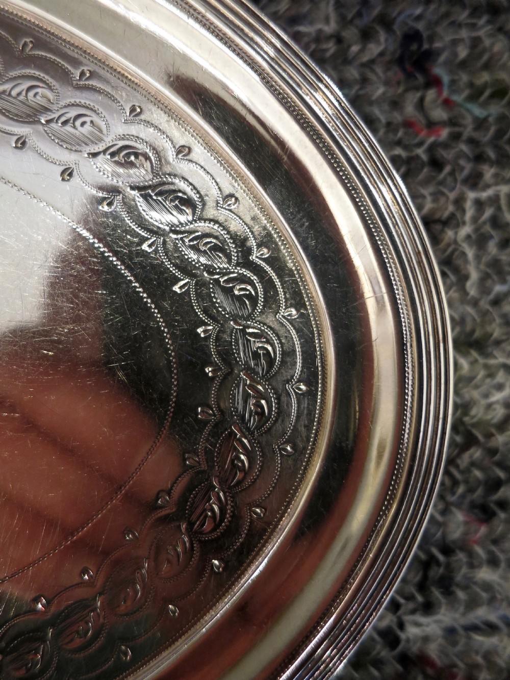 18th century silver teapot stand View II