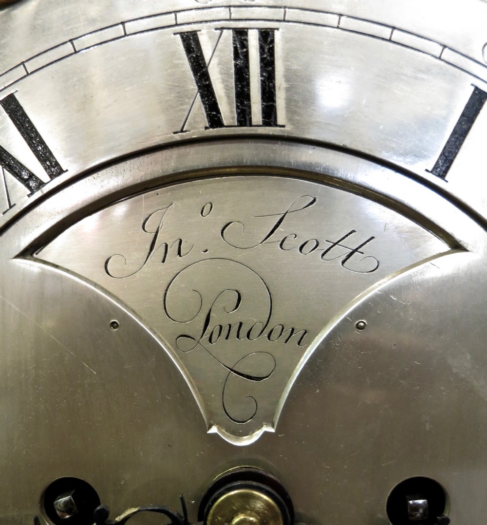 FINE GEORGE III MAHOGANY VERGE BRACKET CLOCK View IV