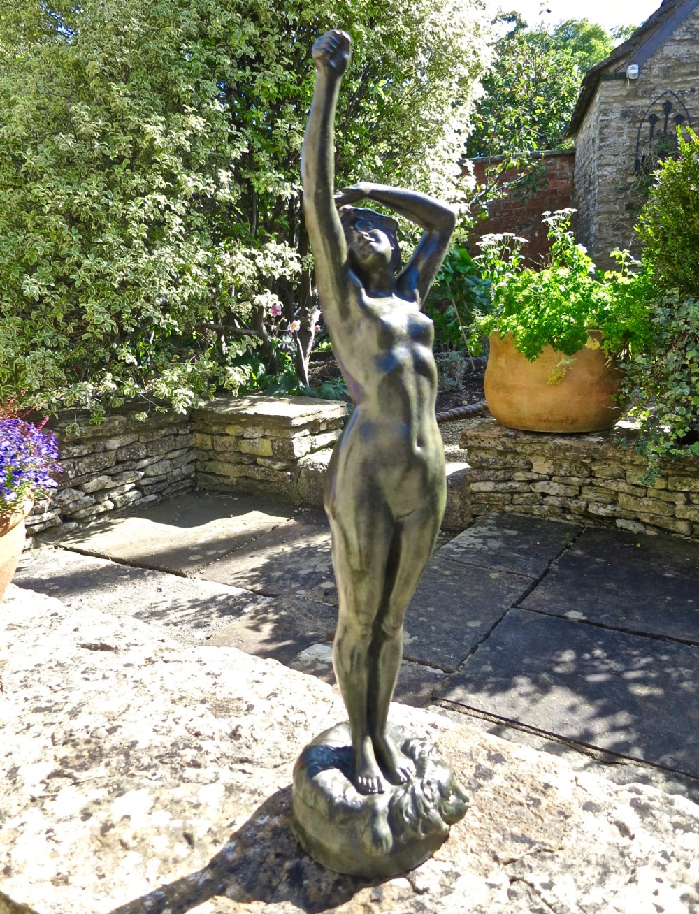 A. CALENDI: A LARGE BRONZE NUDE SCULPTURE
