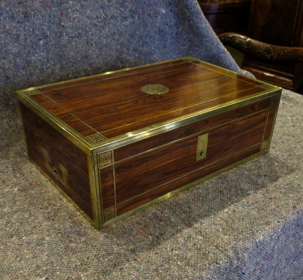 WELLS & LAMBE: FINE KINGWOOD WRITING BOX