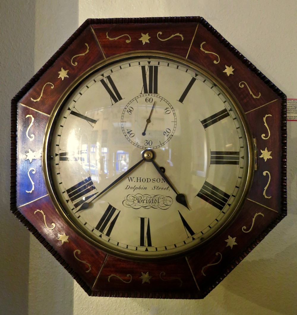 REGENCY BRASS-INLAID WALL CLOCK