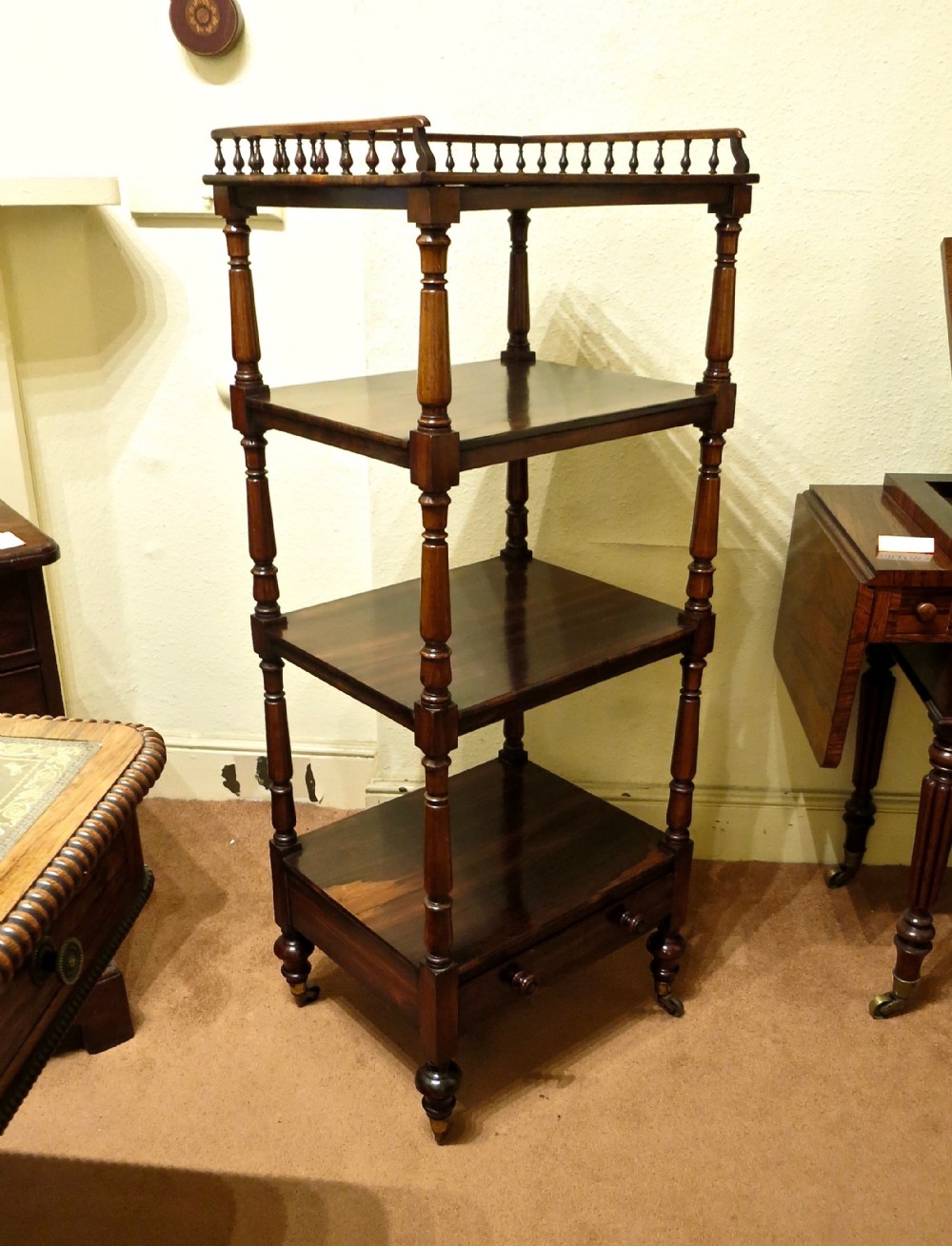 GILLOWS: FOUR-TIER WHATNOT OR ETAGERE