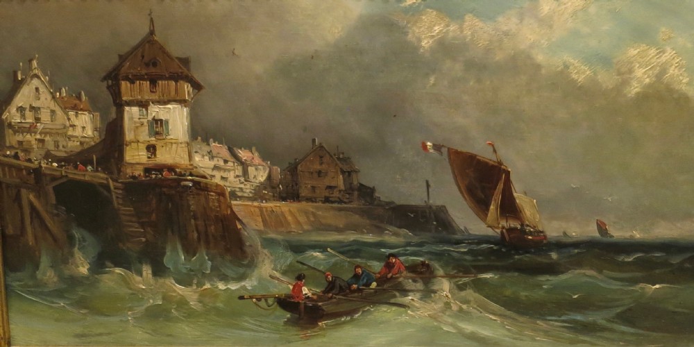 ATTRACTIVE PAIR OF MARINE OIL PAINTINGS View III