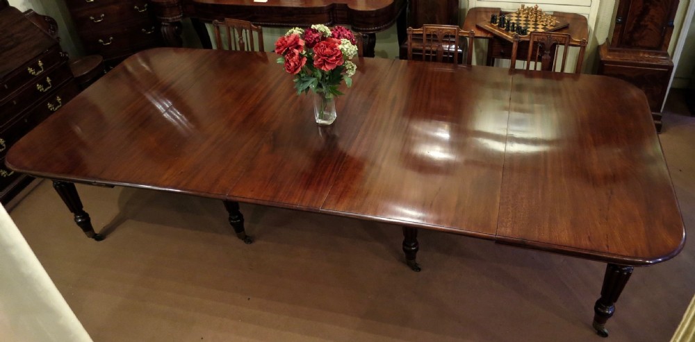 LARGE 12-SEAT DINING TABLE BY GILLOWS View III