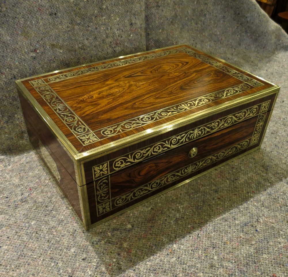 FINE KINGWOOD WRITING BOX BY EDWARDS