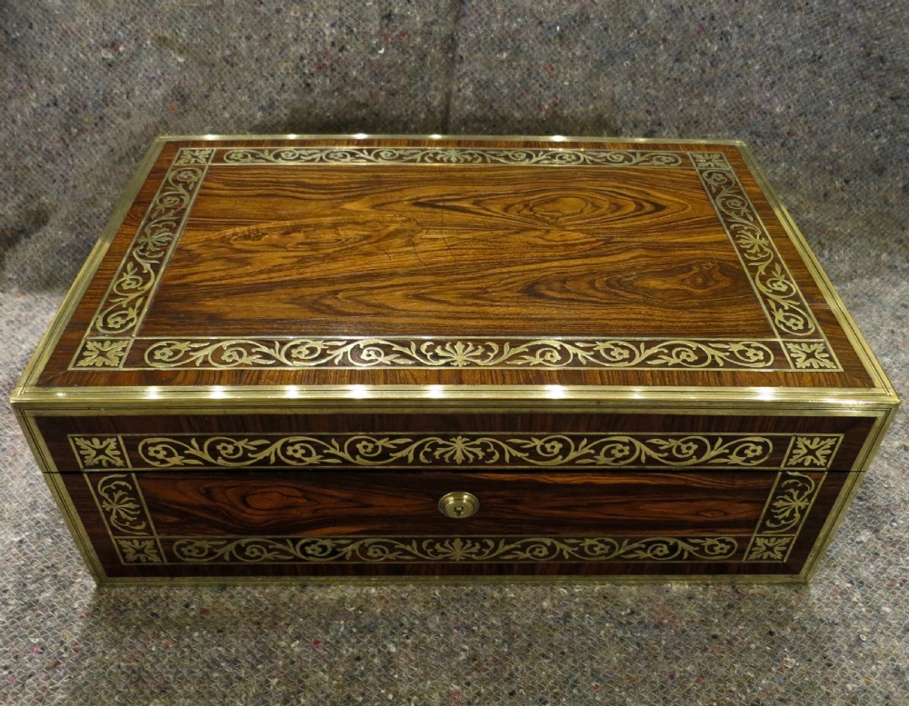 FINE KINGWOOD WRITING BOX BY EDWARDS View III
