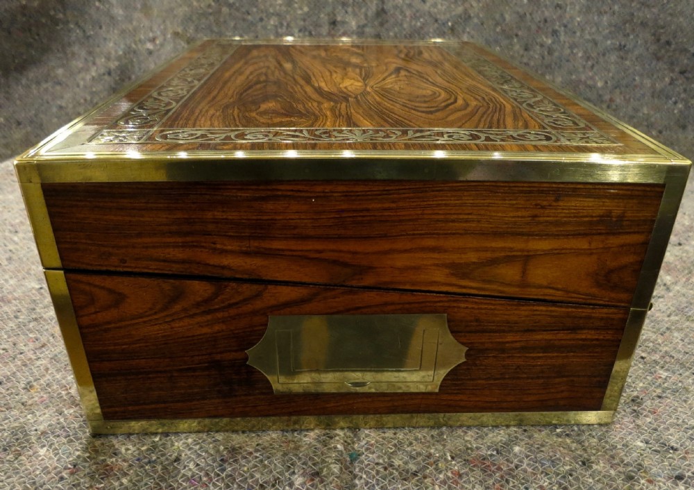 FINE KINGWOOD WRITING BOX BY EDWARDS View IX