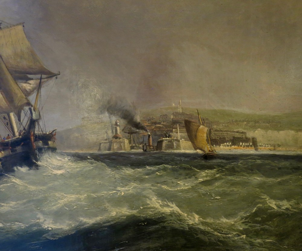 CLARKSON STANFIELD (?) LARGE MARINE OIL PAINTING... View III