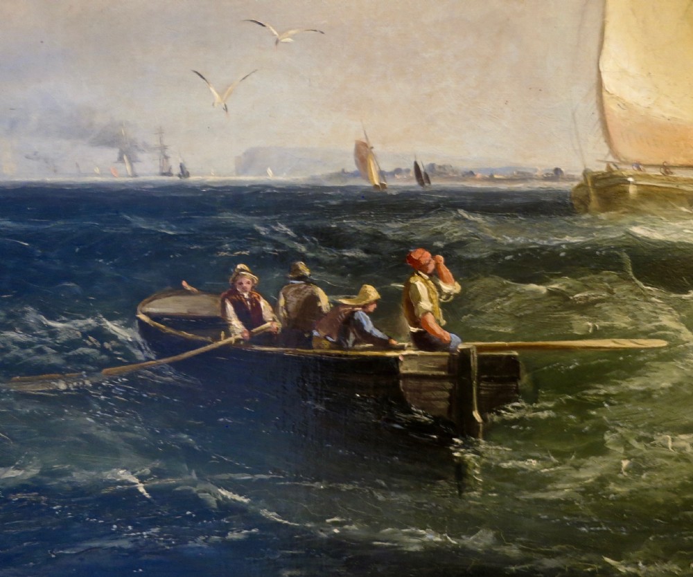 CLARKSON STANFIELD (?) LARGE MARINE OIL PAINTING... View IV