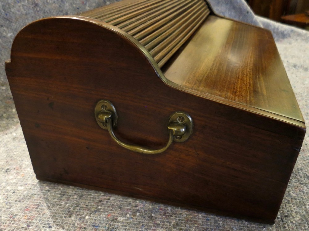 GEORGE III SOLID TAMBOUR WRITING BOX View II
