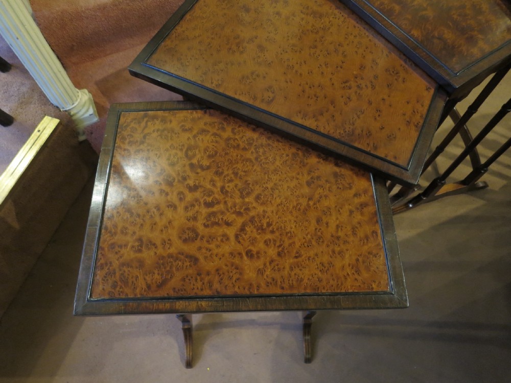 LATE VICTORIAN THUYA-WOOD NEST OF TABLES View IV