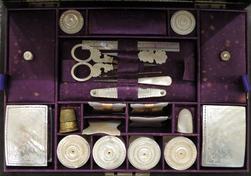 BEAUTIFULLY FITTED LADY'S SEWING BOX View II