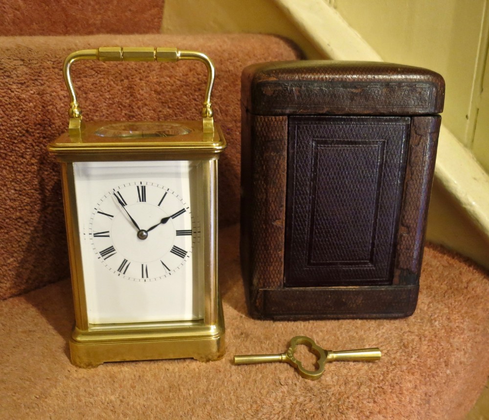 FINE FRENCH CARRIAGE CLOCK BY HENRI JACOT View VI